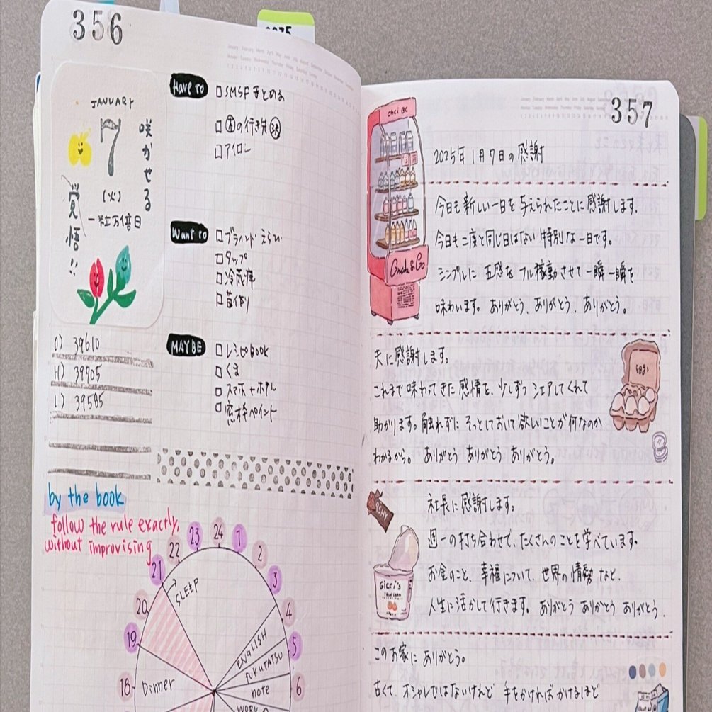 毎日のノートフォーマット：365デイズノート｜kei｜ここちよく流れる