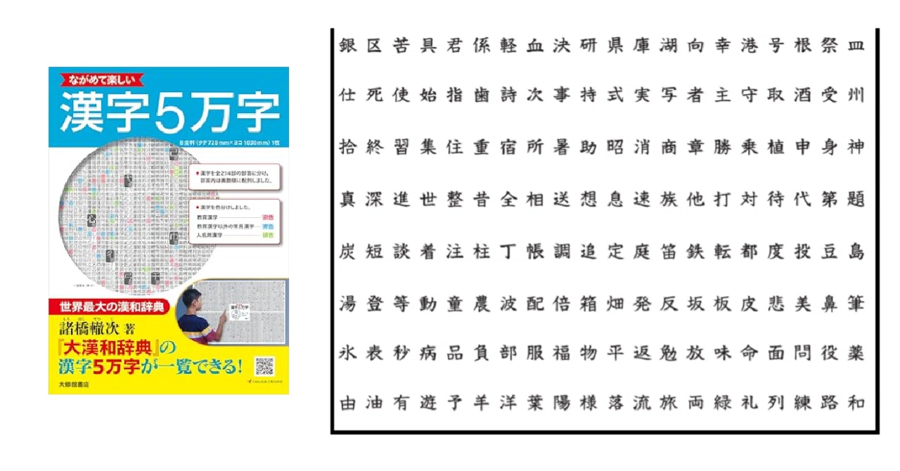 漢字五万字ポスター｜「専手必笑」関田聖和