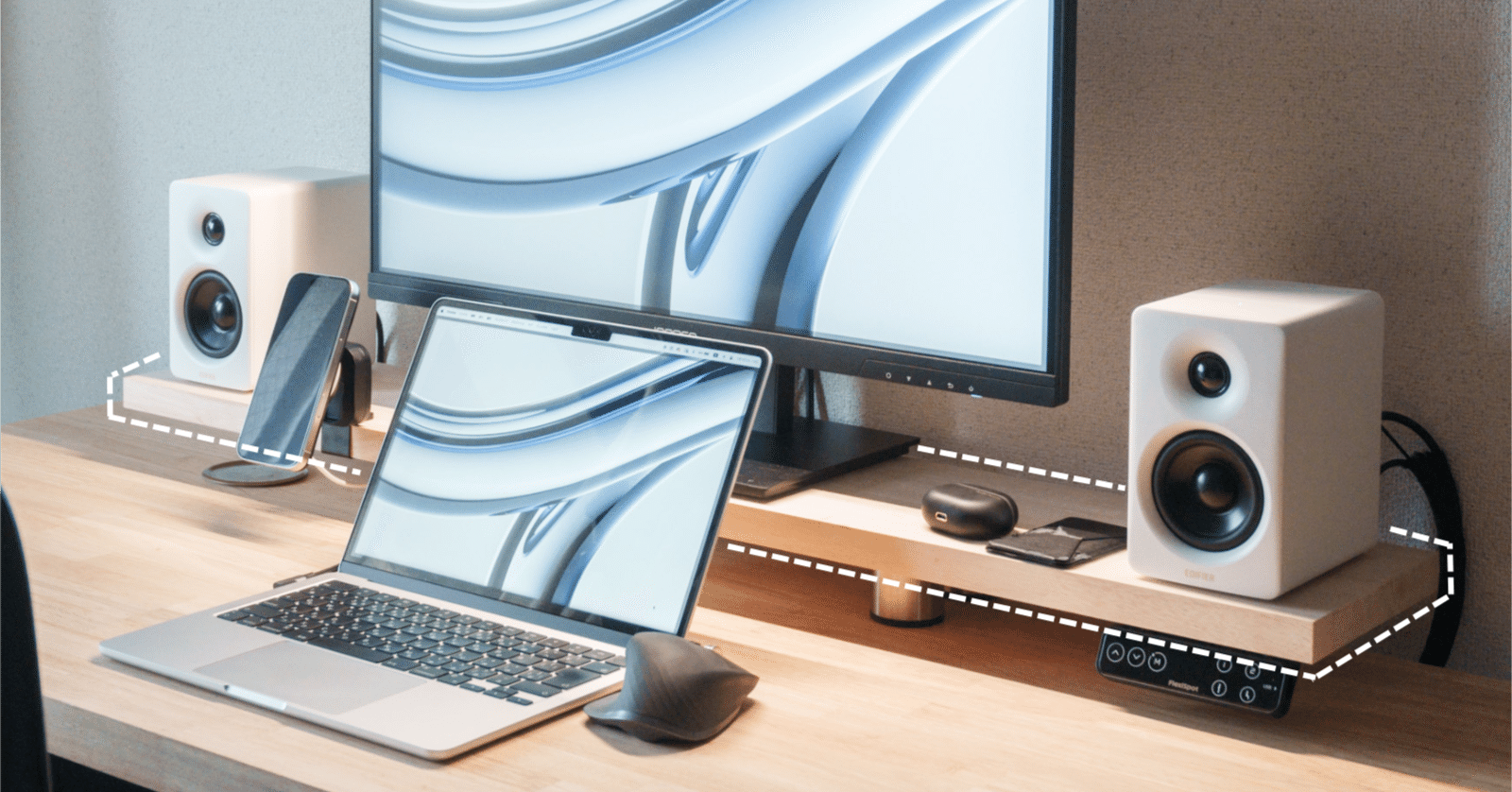 脚高5cm】低めのデスクシェルフを自作【DIY】｜murasaki