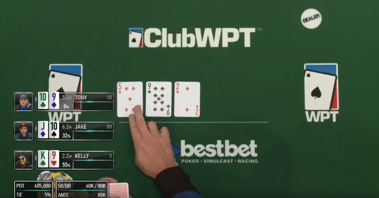 9ヒット|K9o vs T9o|テキサスホールデム|ポーカー データベース｜muuuuuu