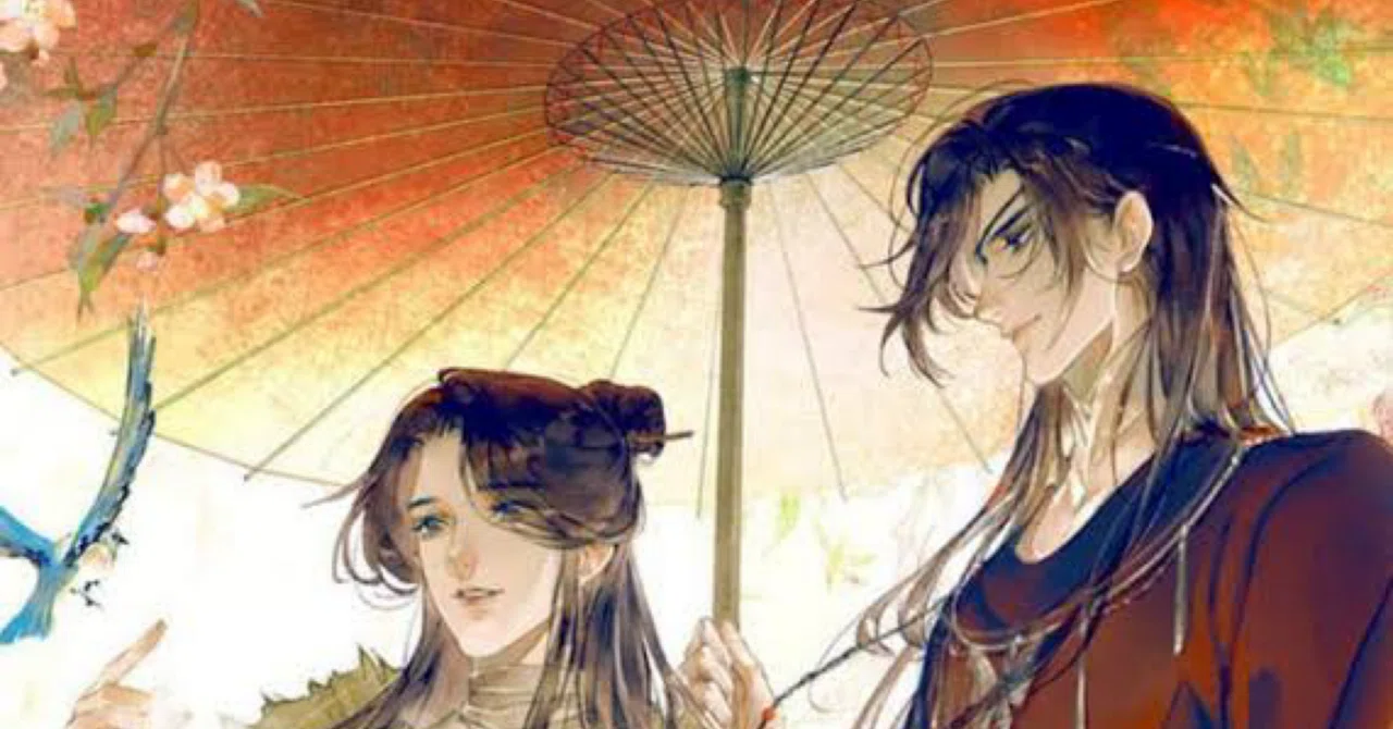 天官賜福　謝燐　シエ・リェン　ポーチ　折りたたみ傘 天官賜福アニメ 幸運石 折りたたみ傘（花相逢）【お取り寄せ・日本から