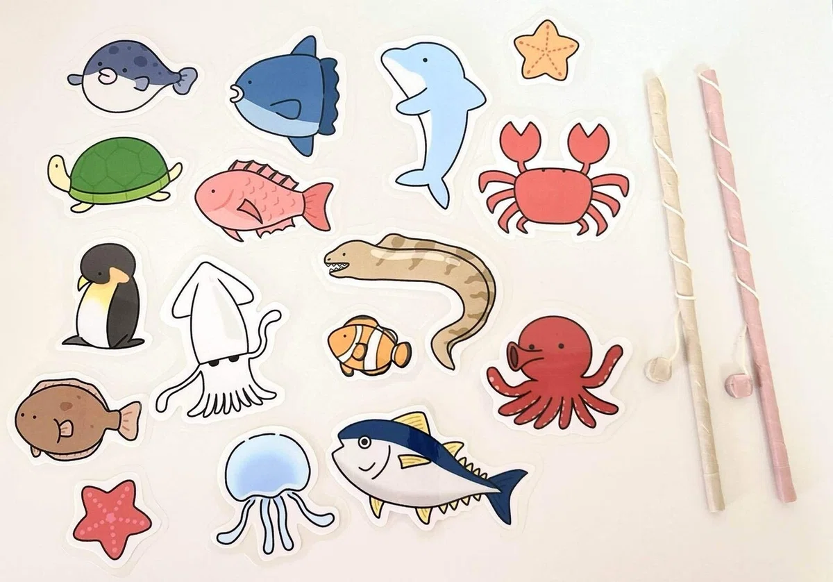 魚釣りゲームで使えるイラスト（無料配布）｜meimei