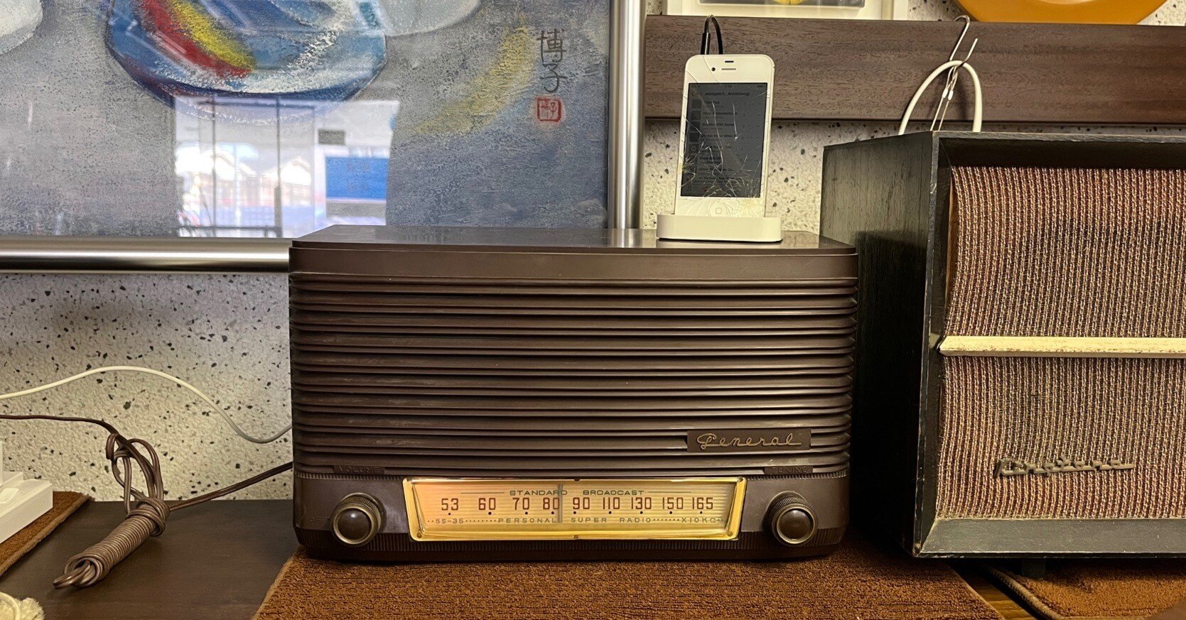 グースネック電話機型　真空管式ラジオ　　USA製 　アンティーク グースネック電話機型 真空管式ラジオ USA製 アンティーク