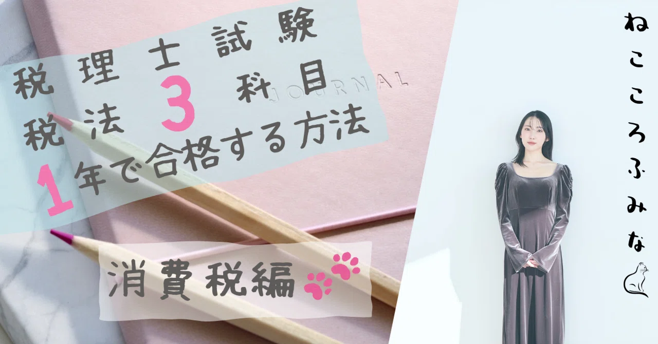 税理士試験の税法3科目に1年で合格した話～消費税編～｜ねこころ🐈税務