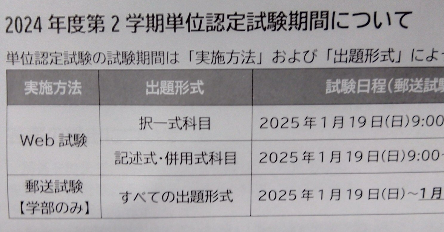 最新　第3回2025年6月単位修得試験 36d3e945904042f2be345b2bb56145