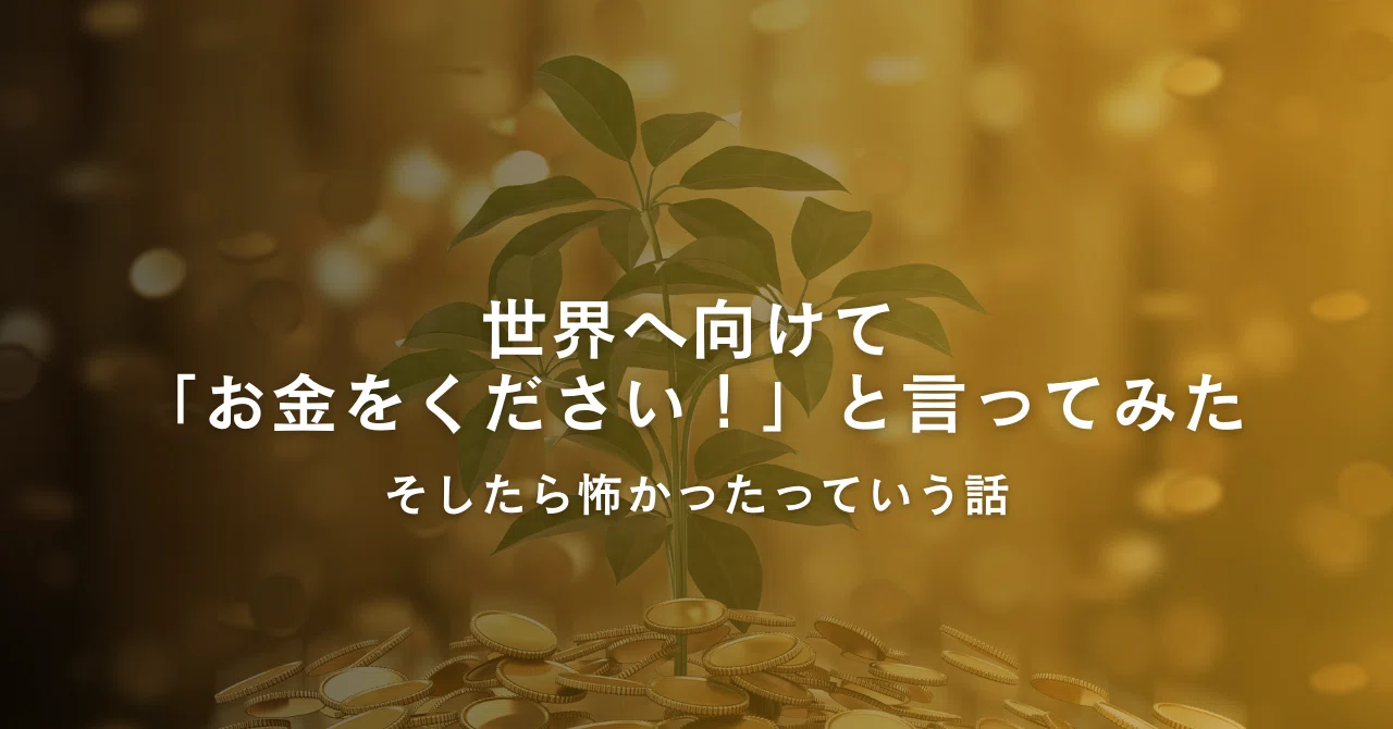 世界へ向けて「お金をください！」と言ってみた｜メコ