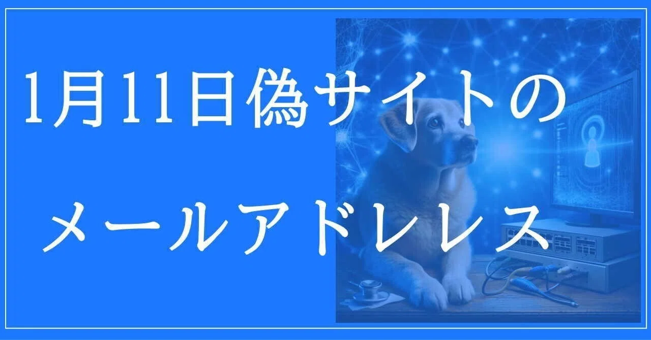 2025年1月11日収集：偽サイトのメールアドレス｜neo_blood