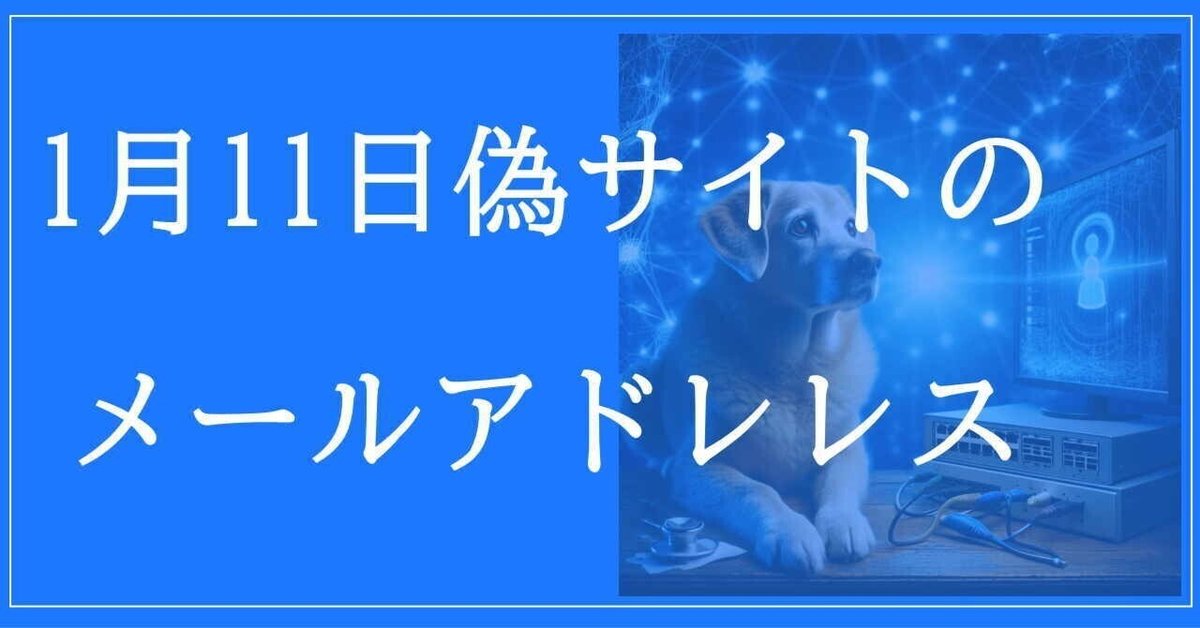 2025年1月11日収集：偽サイトのメールアドレス｜neo_blood