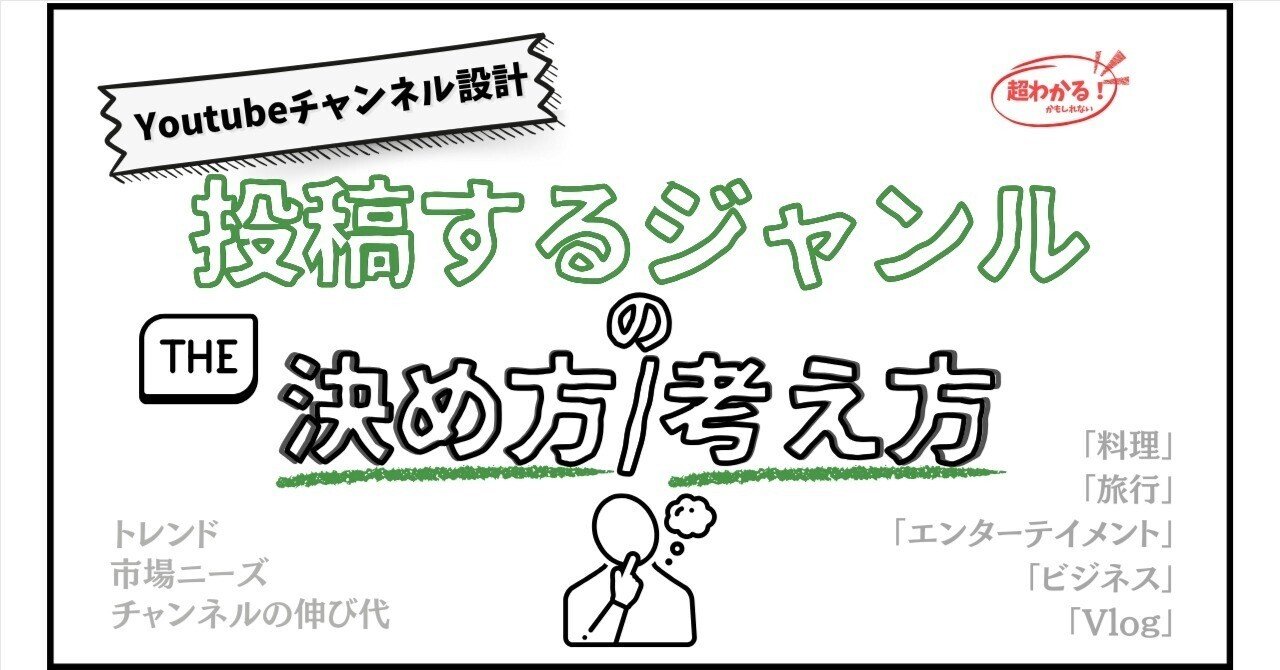 動画ジャンル選定とターゲット視聴者の明確化方法