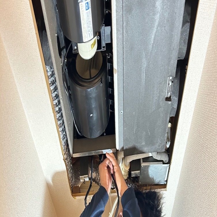 桧屋住宅のZ空調対応：ダクト式ダイキンエアコン分解洗浄と全館空調