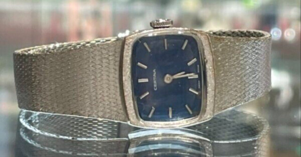 稼動/新品電池交換済】MEYERS ダイヤモンド サファイア 100P超 時計