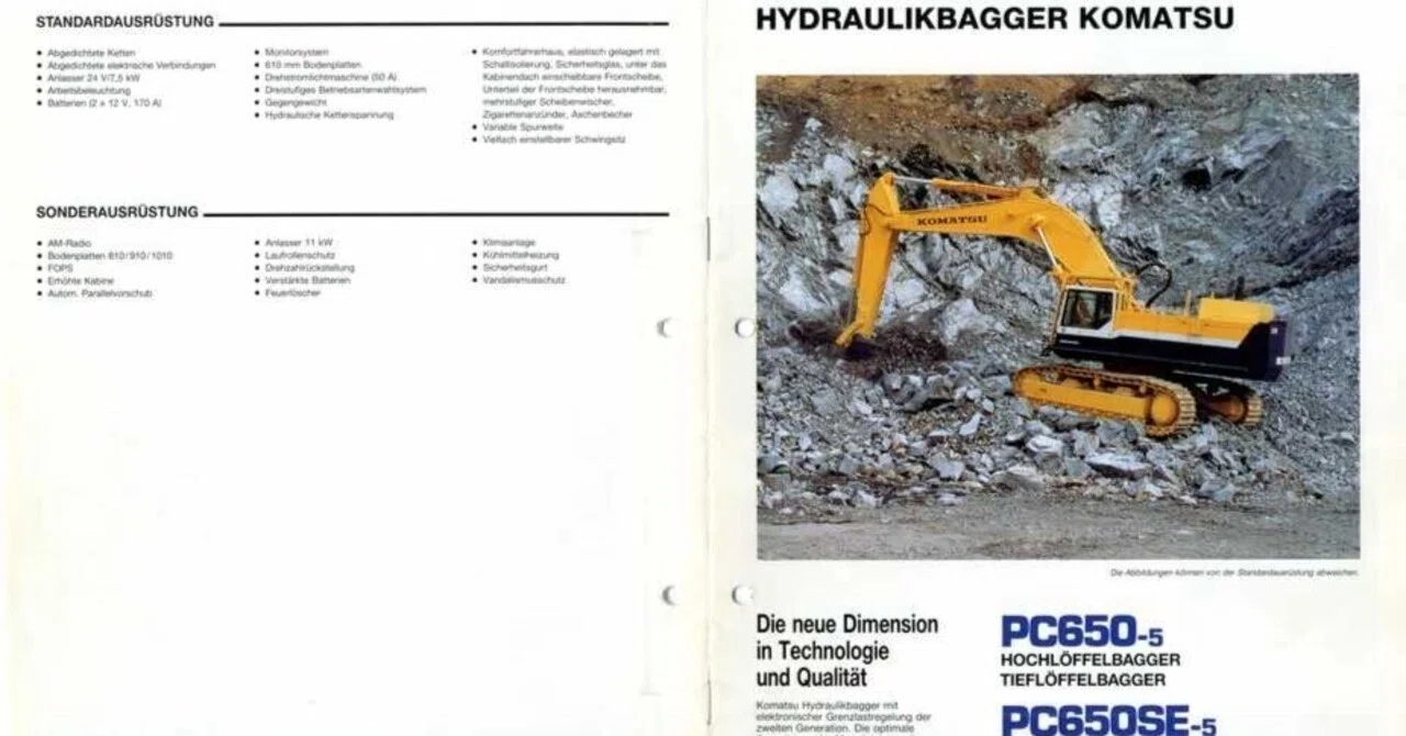 KOMATSU PC650-5 HOCHLÖFFELBAGGER TIEFLÖFFELBAGGER_/PC650DE-5 SUPER ...