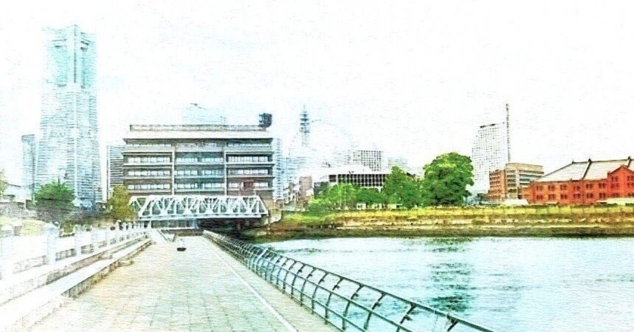 水彩画「横浜ミナトミライ」 横浜・みなとみらいの花火が見える風景 | Yukari.Tanemura