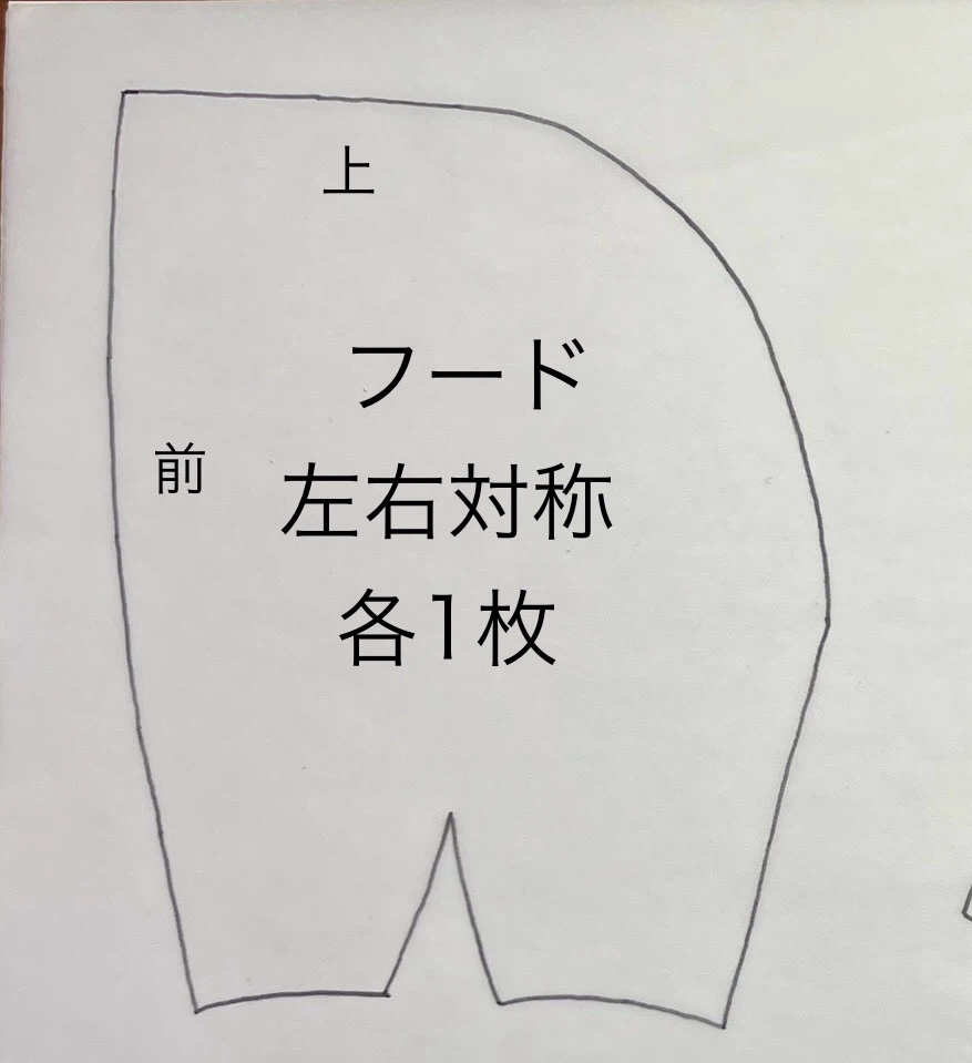 るかっぷ用ケープを作った。(型紙の作り方など)|カイエ るかっぷ用ケープを作った。(型紙の作り方など)|カイエ