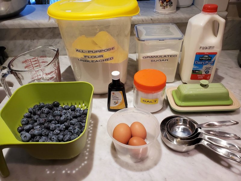 ブルーベリーのクラフティ Clafoutis とりんち Trinitynyc Note