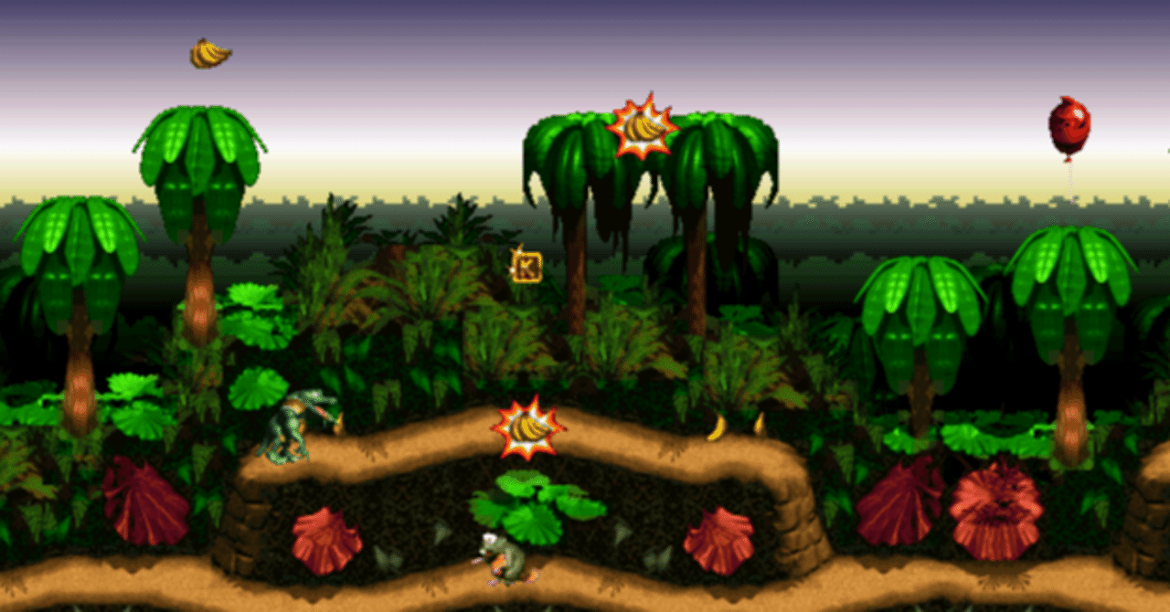 攻略と難易度】スーパードンキーコング 1-1 バナナジャングル｜kokey 929