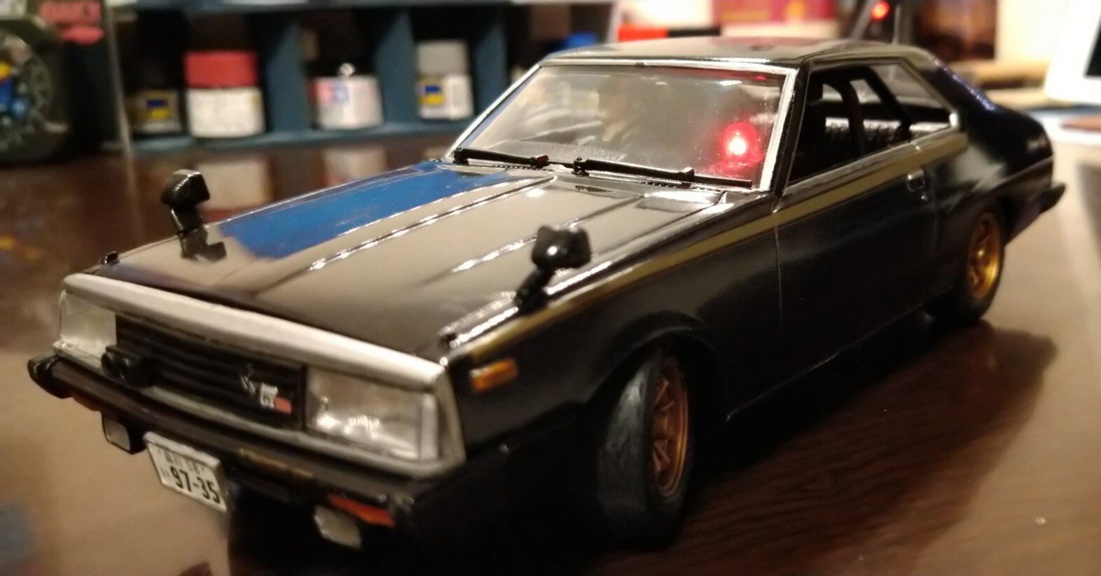 1/24 ジャパン　確認用　430顔面 アオシマ ジャパン 顔面修正してみた 1/24 AOSHIMA スカイライン