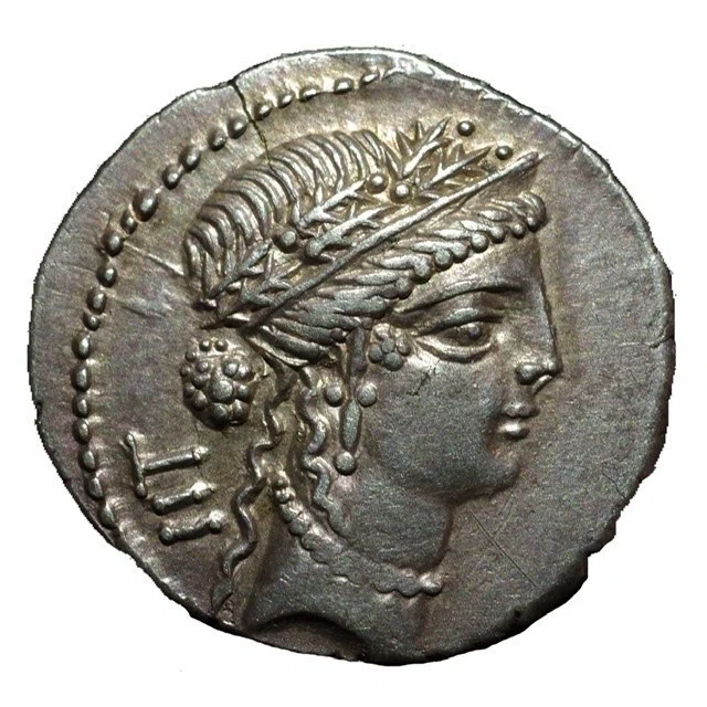 OC古代ローマ ユリウス・カエサル!!! 肖像銀貨!!! 共和制ローマ