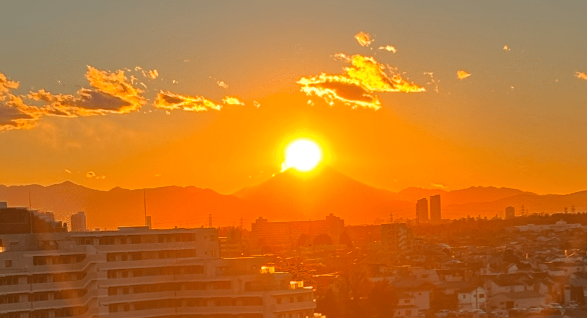 富士山に沈む太陽」(ルビー富士)｜Hirokazu Isato