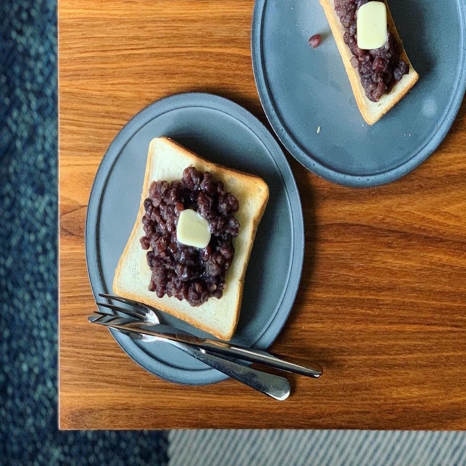 自家製あんこで あんバタートースト みずのさちこ Note