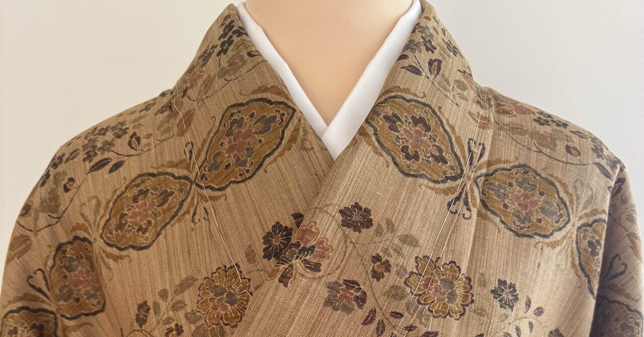 エスニック段熨斗目生紬訪問着｜夢吉きもの