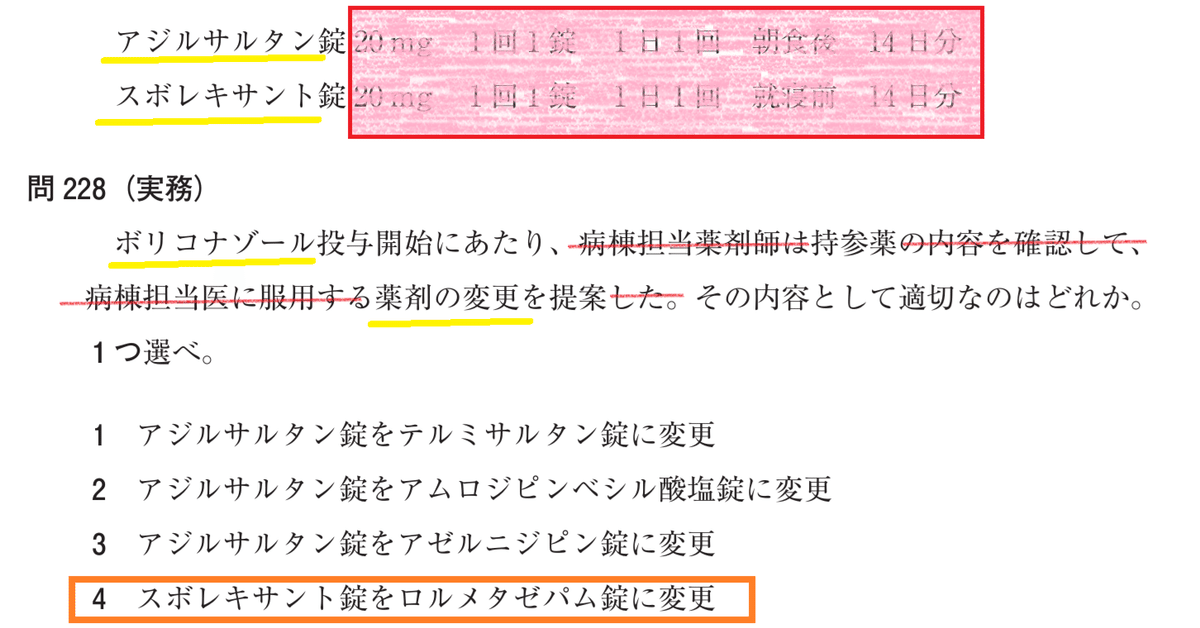 松廼屋｜論点解説 薬剤師国家試験対策ノート問 106-228-229