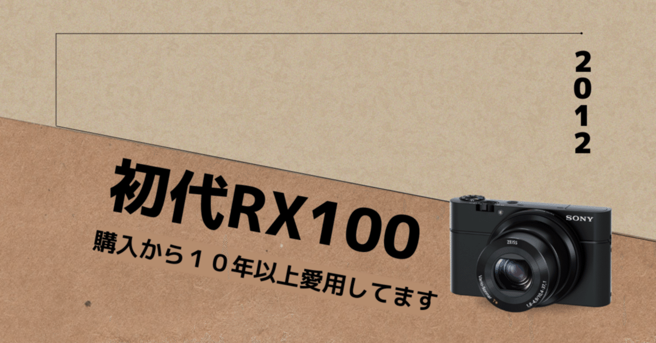 Sony Cyber-shot DSC-RX100 初号機 Sony Cyber-shot DSC-RX100 初号機