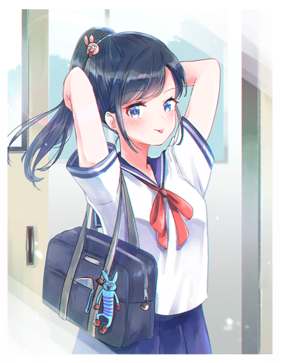 フリーイラストを配布するところ 女子高生 あっきコタロウ Note