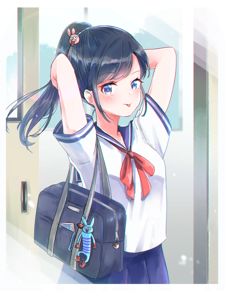 フリーイラストを配布するところ 女子高生 あっきコタロウ Note