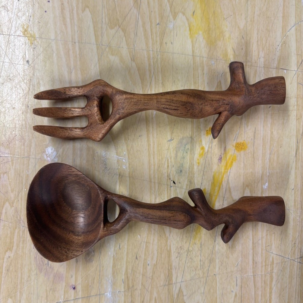 ♪(´ε｀ )かなり古い頃のヴィンテージの芸術的なカトラリー…素材貴金属はたぶん ♪(´ε｀ )かなり古い頃のヴィンテージの芸術的なカトラリー…素材