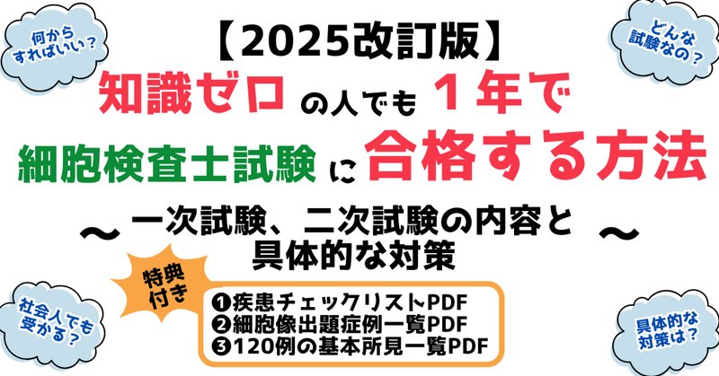 細胞検査士 一次試験 過去問 解答 解説 第48〜第57回 10年分