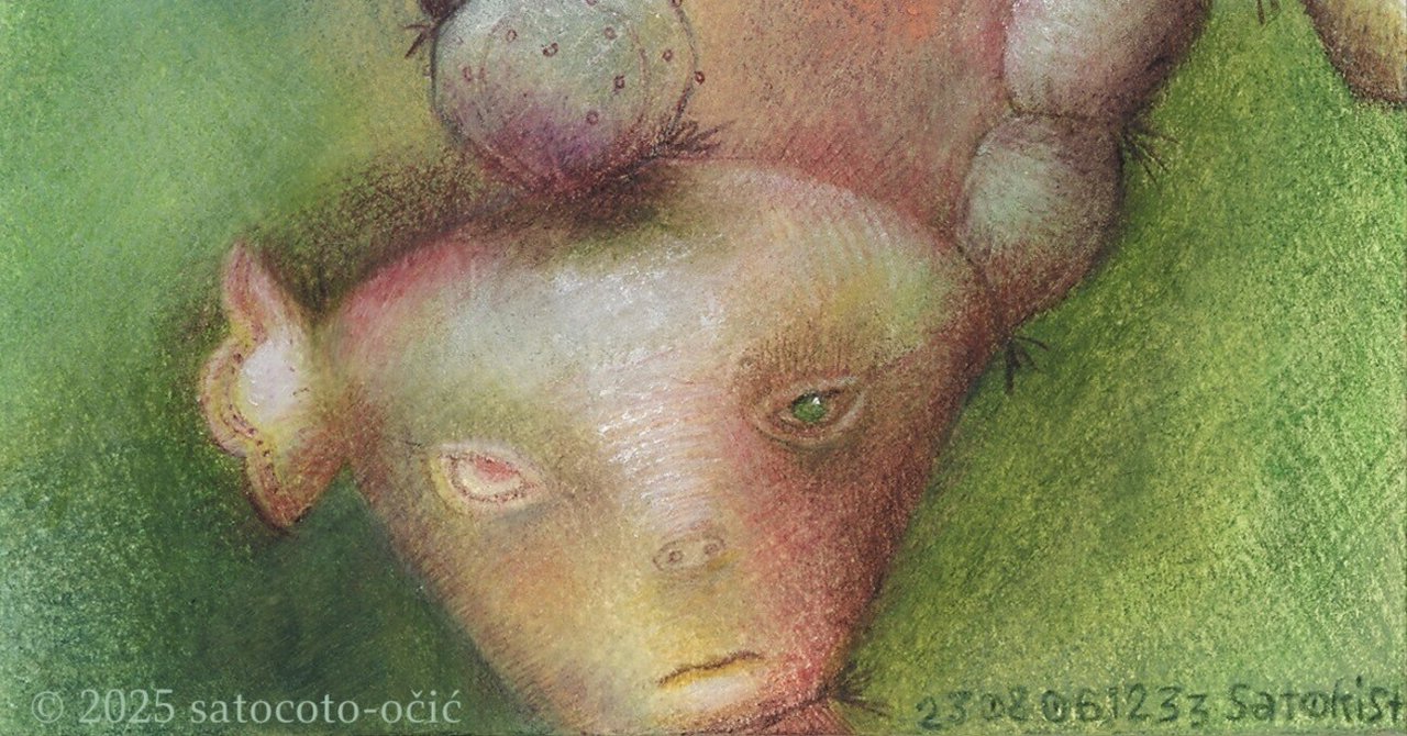 ◇ 絵｜painting ◇ 無題｜untitled. 2308061233.｜ダダの森の小雨工房・書房