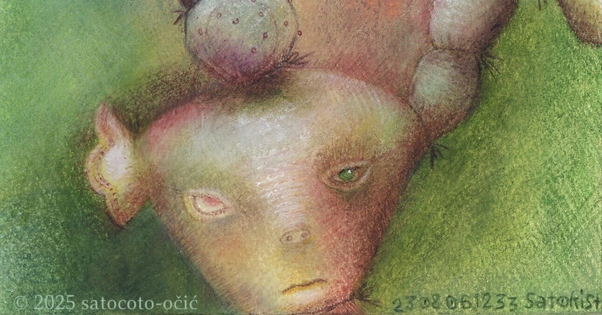 ◇ 絵｜painting ◇ 無題｜untitled. 2308061233.｜ダダの森の小雨工房・書房