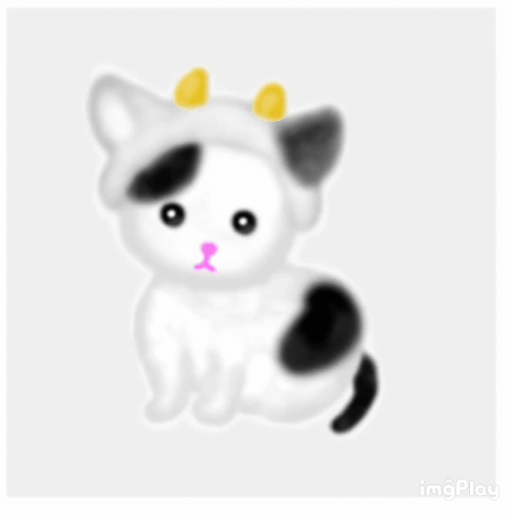 □1/17発売しました□新作LINEスタンプ【動く】牛猫こねこ｜g_san