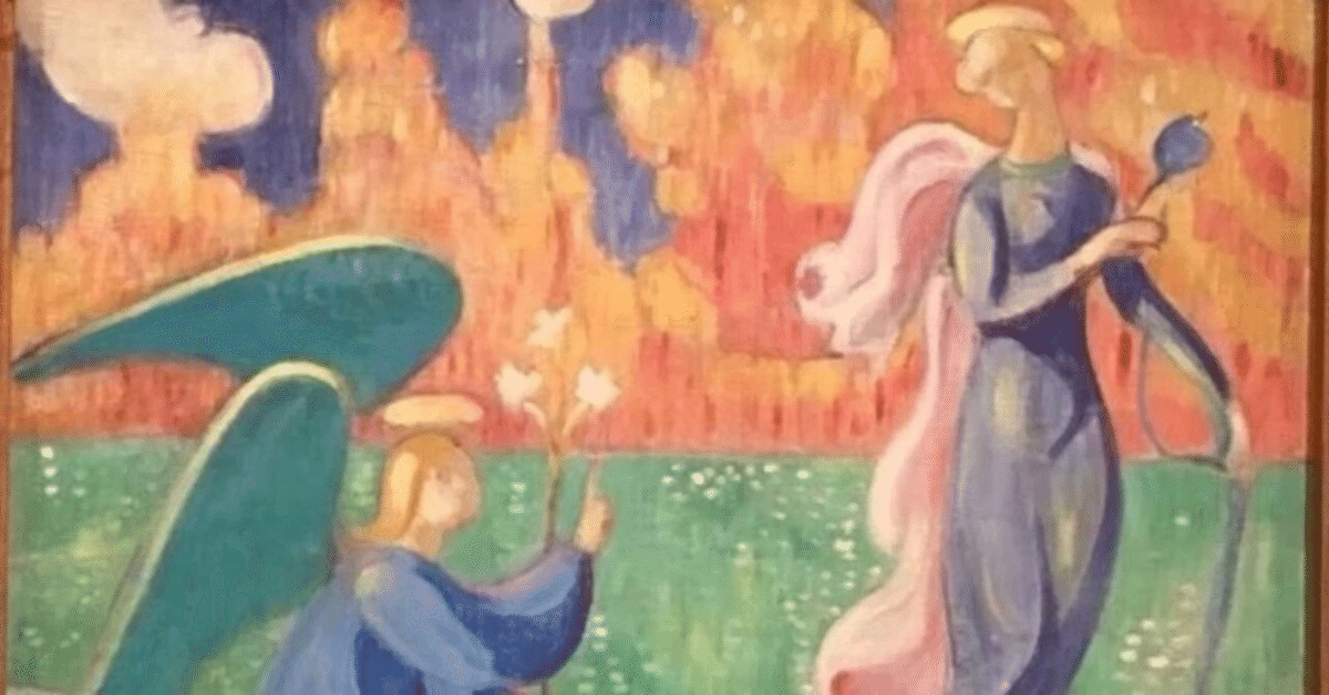 演出（お題：エミール・ベルナール《受胎告知》）｜kashimashi