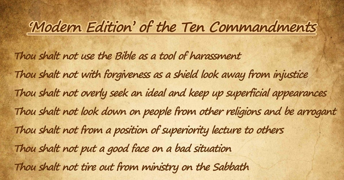Modern Edition' of the Ten Commandments（「現代版