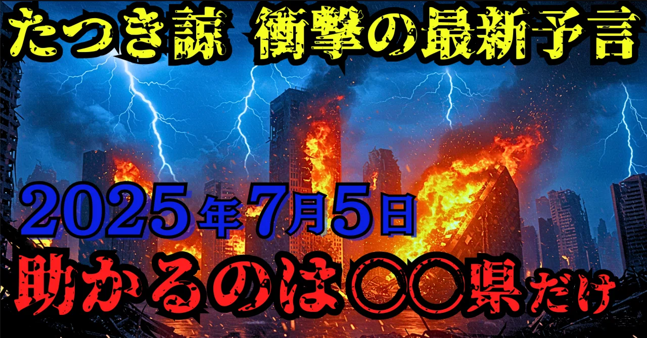 2025年7月5日、日本列島が消滅する!? 漫画家たつき諒さんの衝撃予言【 都市伝説 予言 雑学 スピリチュアル 怪談 】｜都市伝説飯店