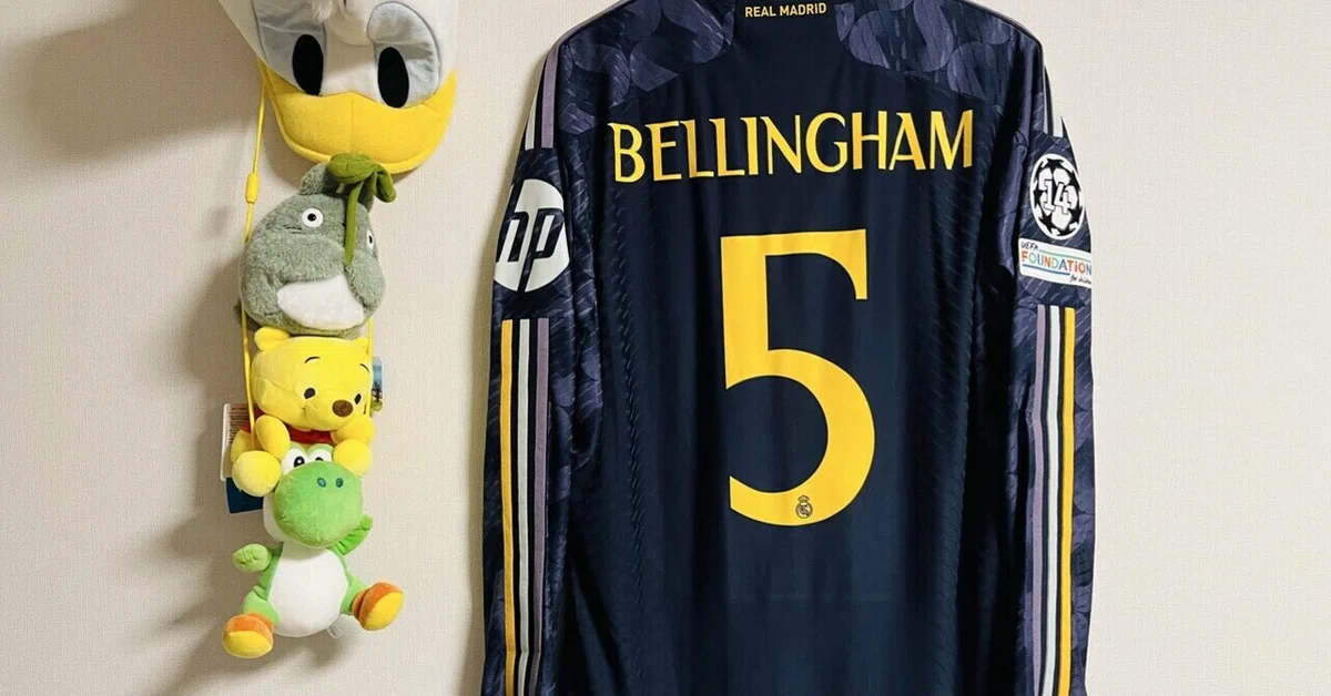 DAY56】23-24 Real Madrid Away Authentic L/S #5 BELLINGHAM (not for 