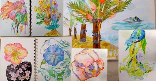 ほぼ白紙の古いスケッチブックを発見。下手すぎて見たくないが捨てるの