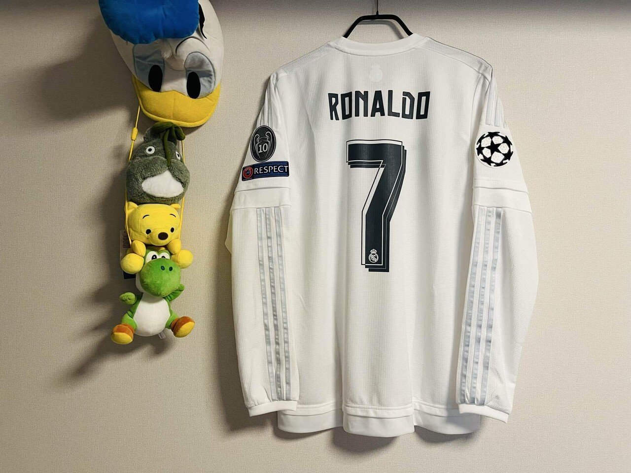 DAY60】15-16 Real Madrid Home L/S #7 RONALDO (not for sale)｜culun