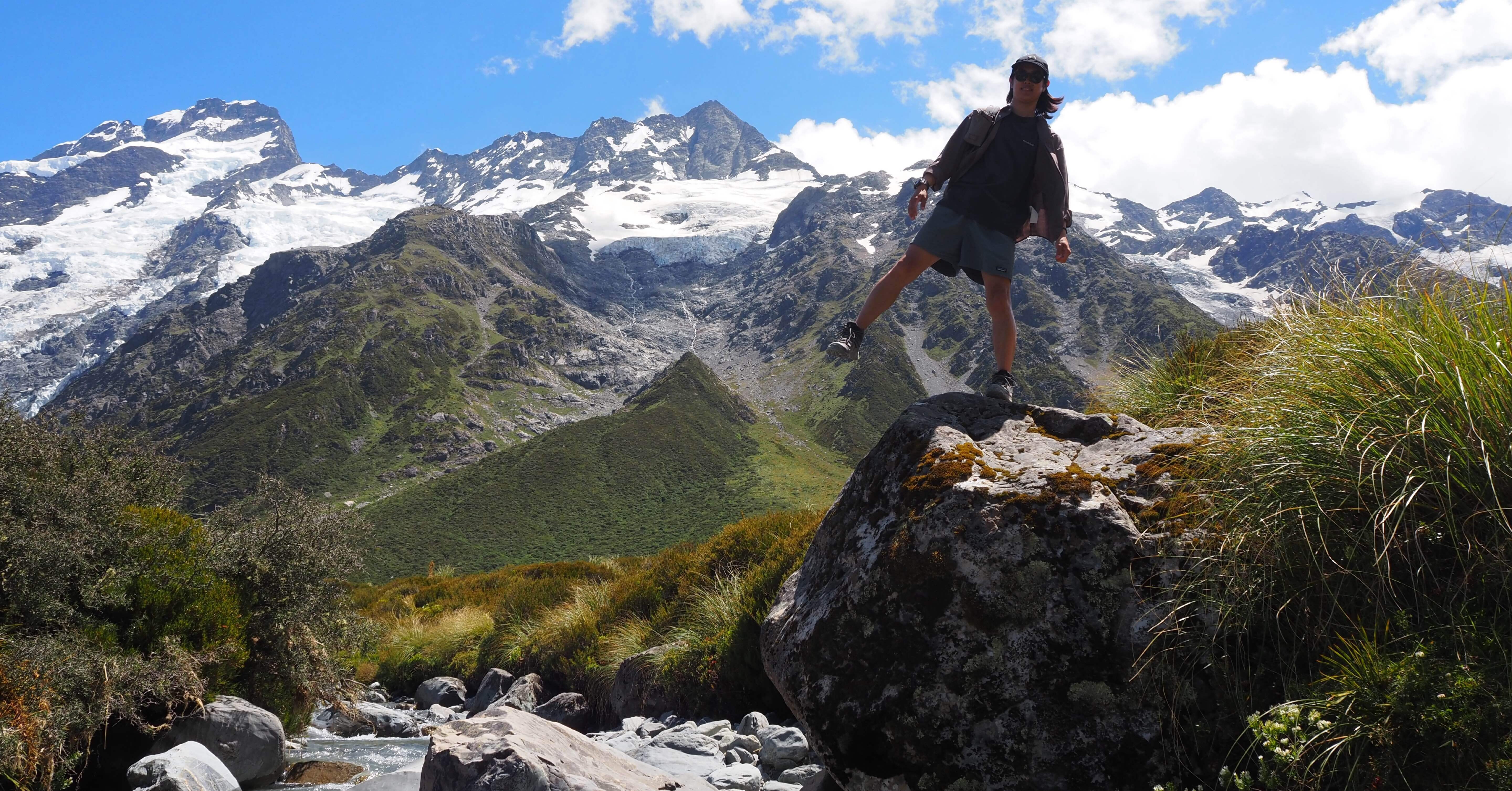 南島一周】世界遺産マウントクックで絶景ハイキング＆氷河湖を泳ぐ