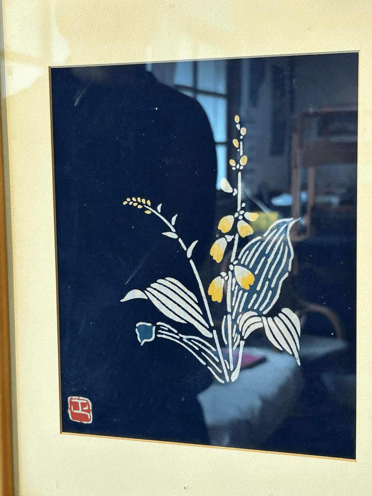 染絵 「夕焼け」 日下田 博 作 染絵 「夕焼け」 日下田 博 作