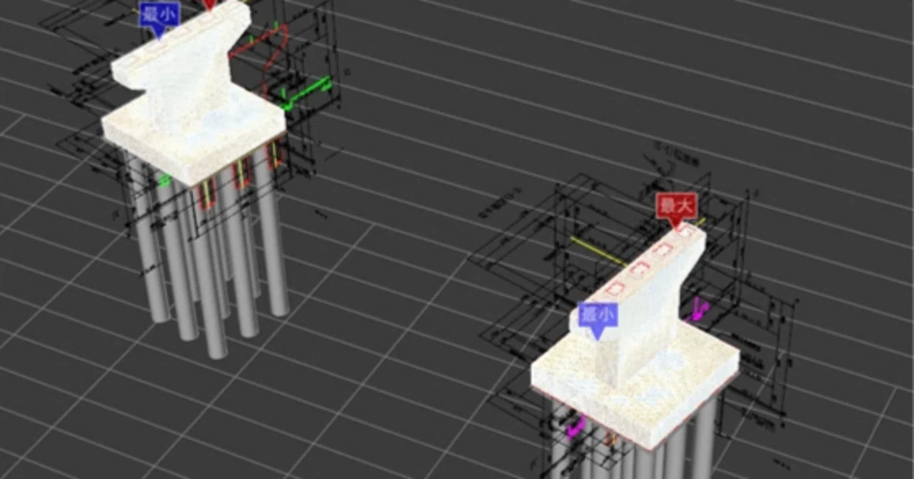 ICT構造物工（TREND-CORE 三面図の作成からTREND-POINTへのモデル取込
