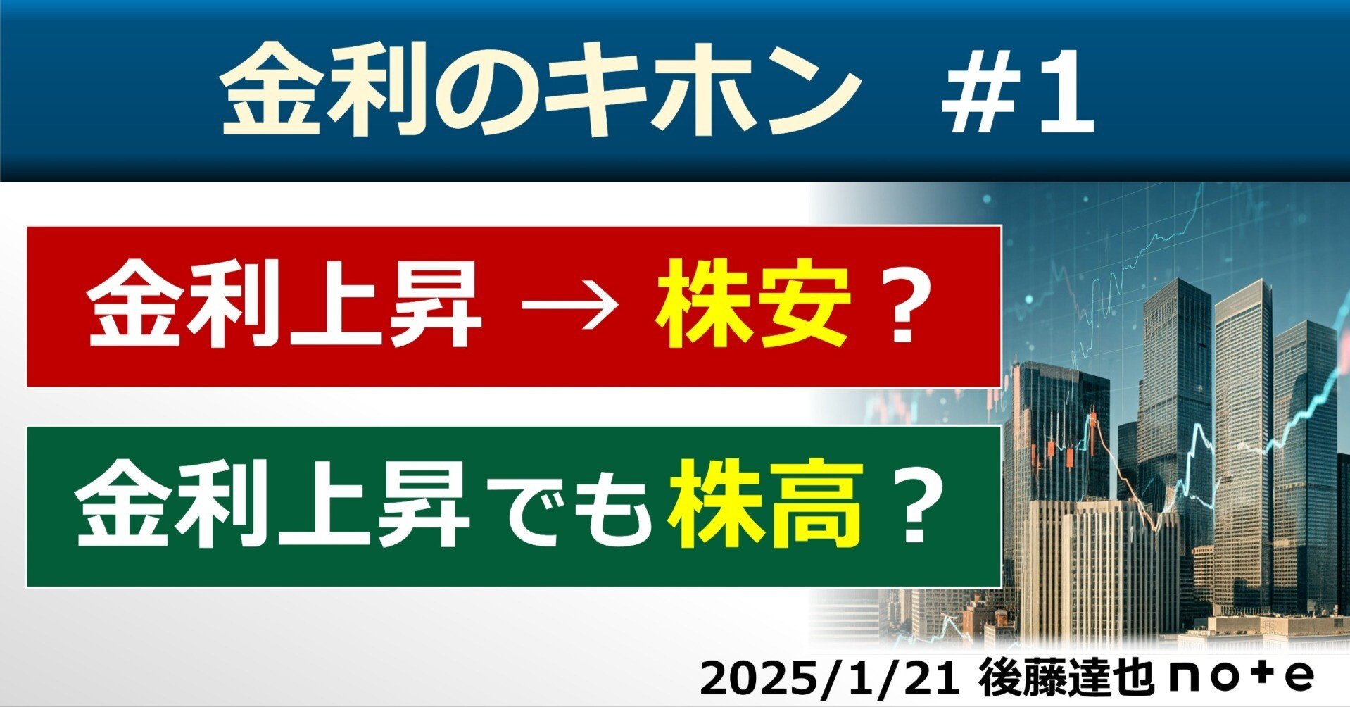 金利のキホン①「金利上昇と株価」｜後藤達也