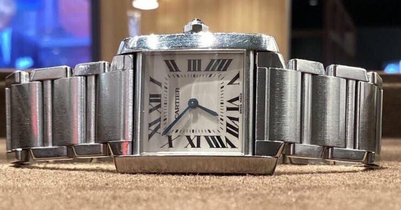 国内百貨店直営店購入カルティエタンクアメリカンフランス製