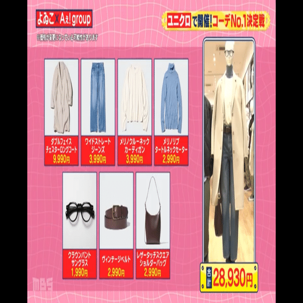 Aぇ! group『Aぇゐこ』ユニクロ初詣デートコーデ｜ぴょんこつ