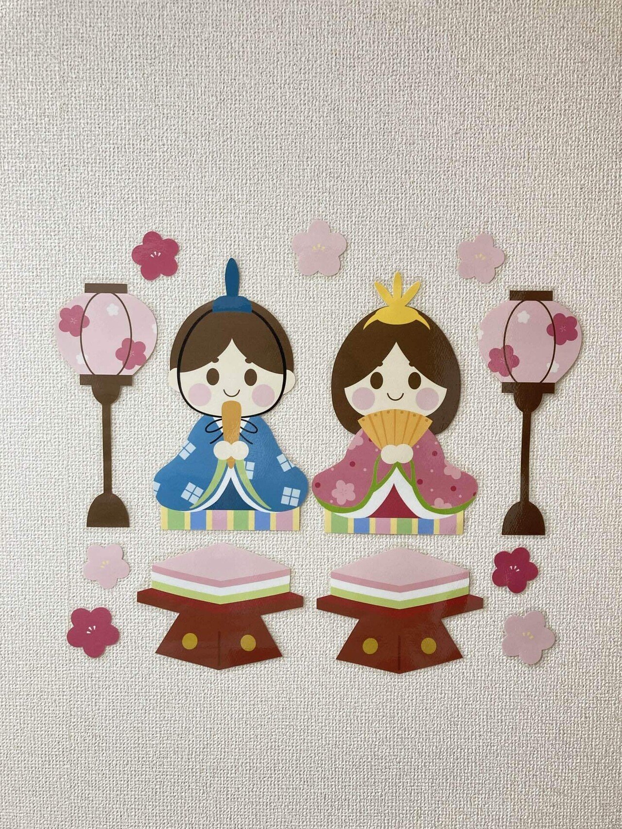 3月 ひな祭り 壁面飾り(無料配布)｜meimei