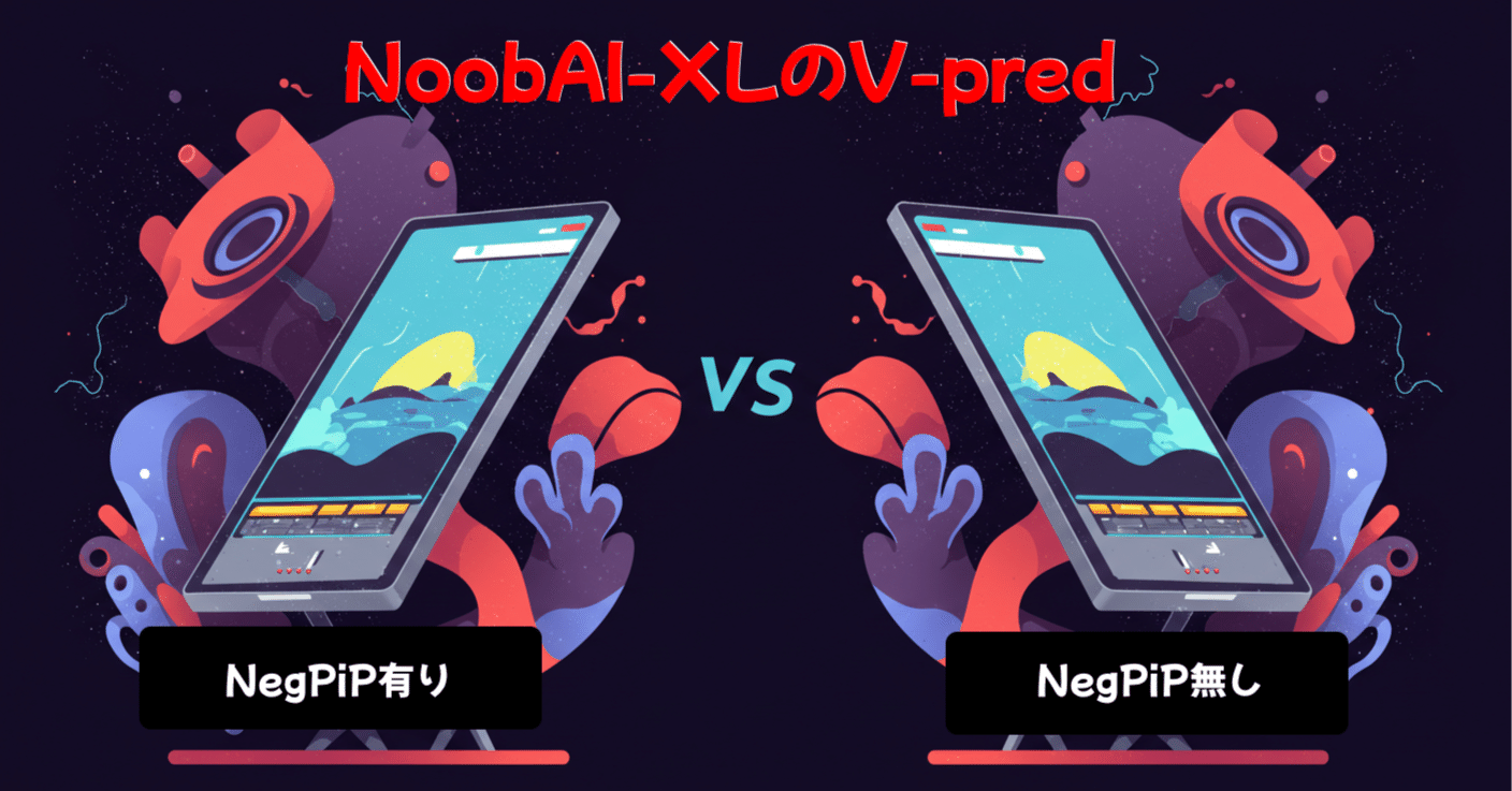 NoobAI-XLのV-predの爆速生成で拡張機能NegPiPを使い、画像の質が