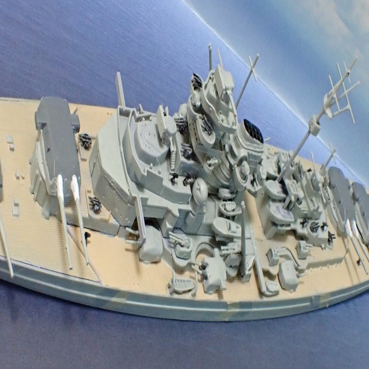 1/700ドイツ戦艦ビスマルク（アオシマ）完成｜セるしうす