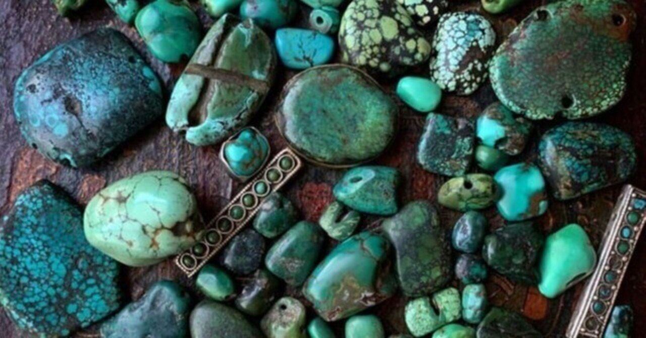 美しい、古いチベタンターコイズ｜喜八